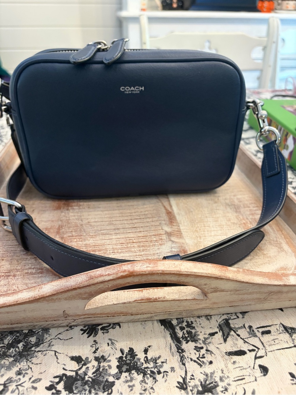 Coach Navy Radio Camera Bag